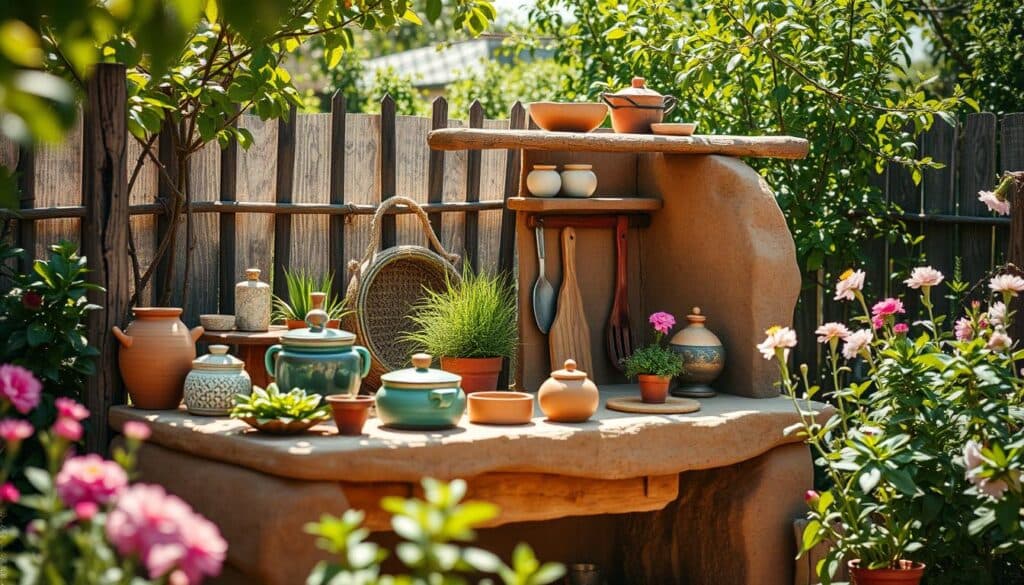 Individualisierte Matschküche im Garten Individualisierte Matschküche im Garten
