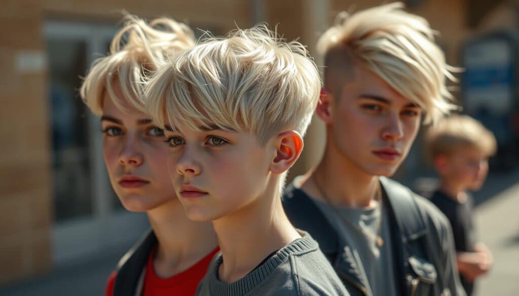 Frisuren jungs blond