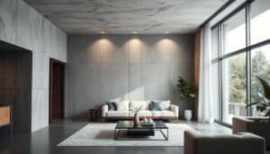 Wand in Betonoptik