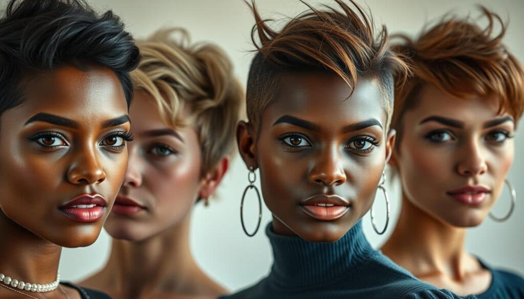 Kurze Haarstyling für verschiedene Gesichtsformen Kurze Haarstyling für verschiedene Gesichtsformen
