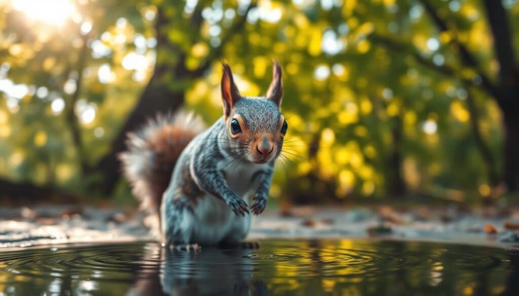 Eichhörnchen Wasserversorgung