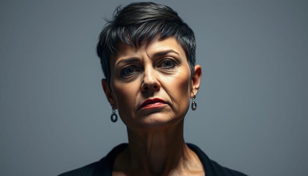 Buzz Cut Frisur für mollige Frauen