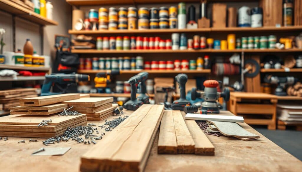 Materialien und Werkzeug aus dem Baumarkt Materialien und Werkzeug aus dem Baumarkt