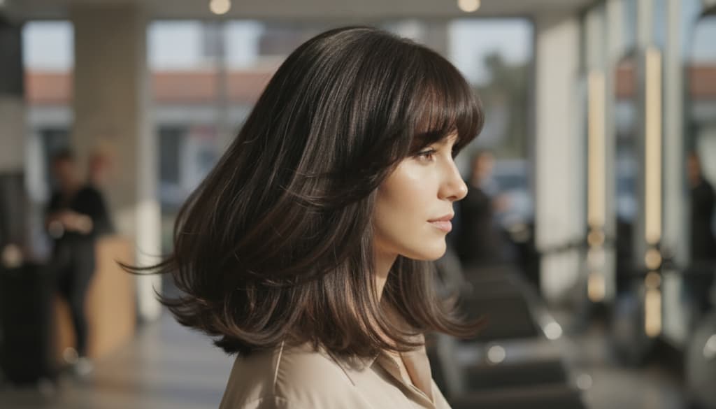 Gestuft Long Bob mit Pony