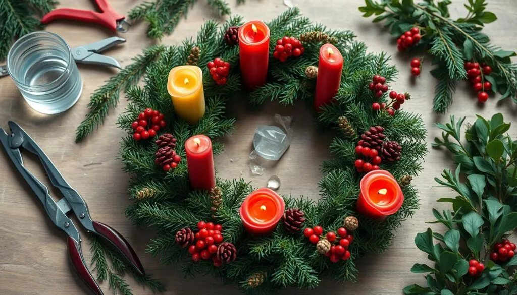 Adventskranz pflegen