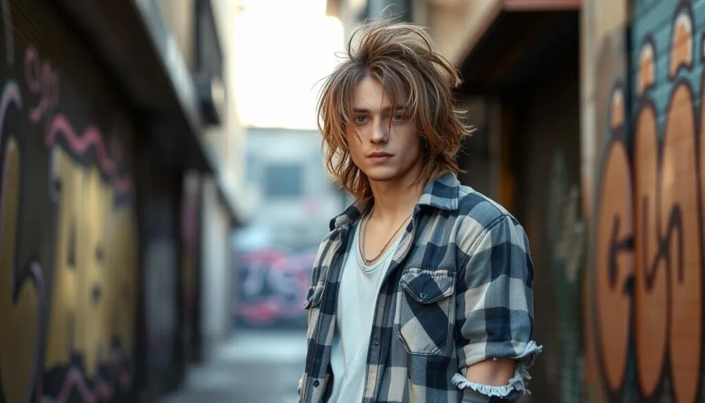 Grunge Jungs Frisur