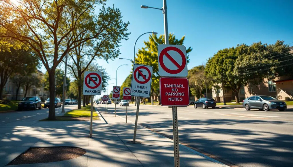 Temporäre Halteverbotsschilder