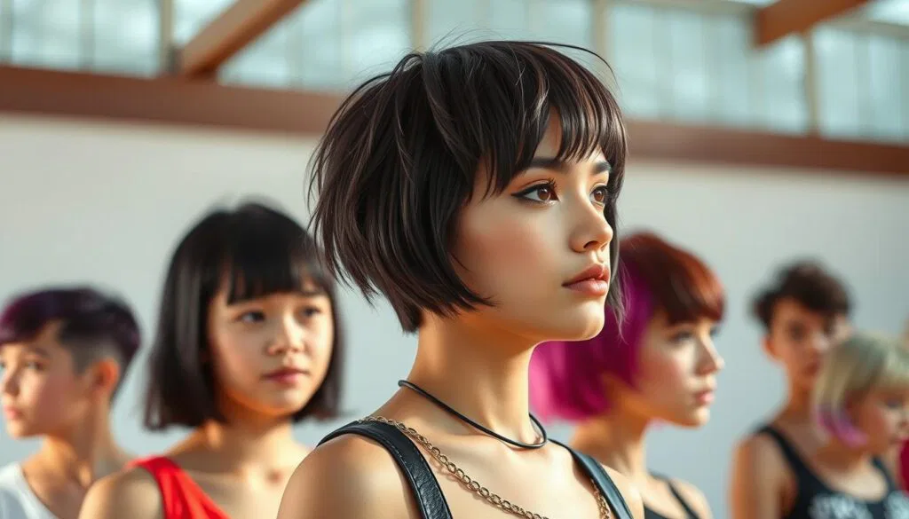 trendige kurzhaarfrisuren für mädchen