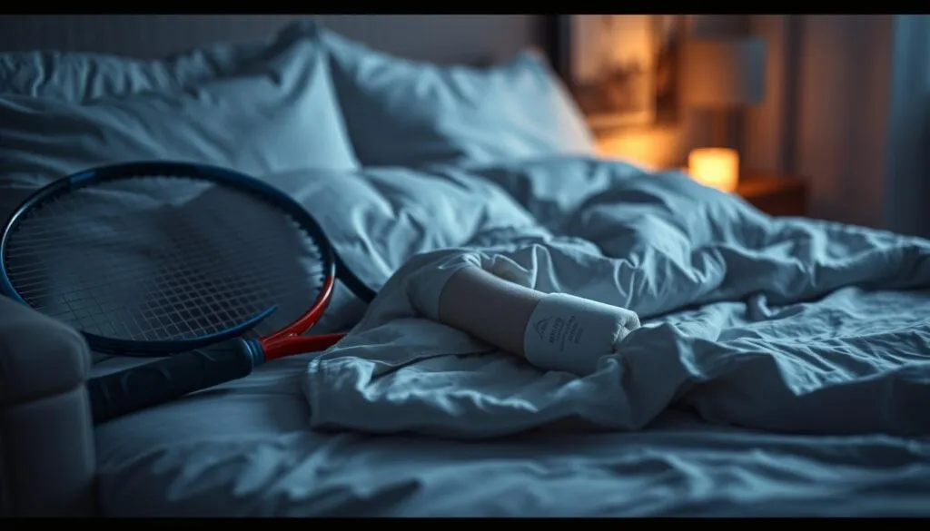 wie schlafen mit Tennisarm