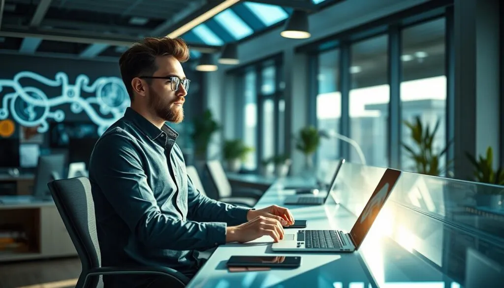 Berufliche Entwicklung Wassermann Mann Berufliche Entwicklung Wassermann Mann