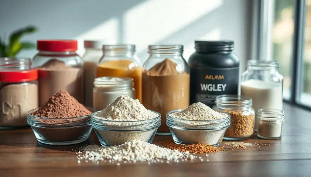 Verschiedene Proteinpulver