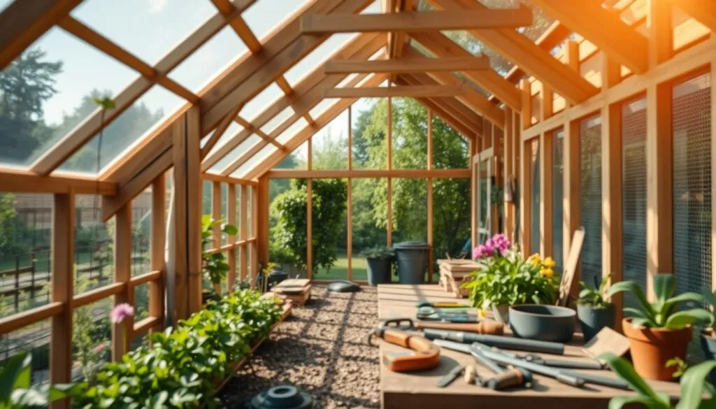 Gewächshaus Holz selber bauen