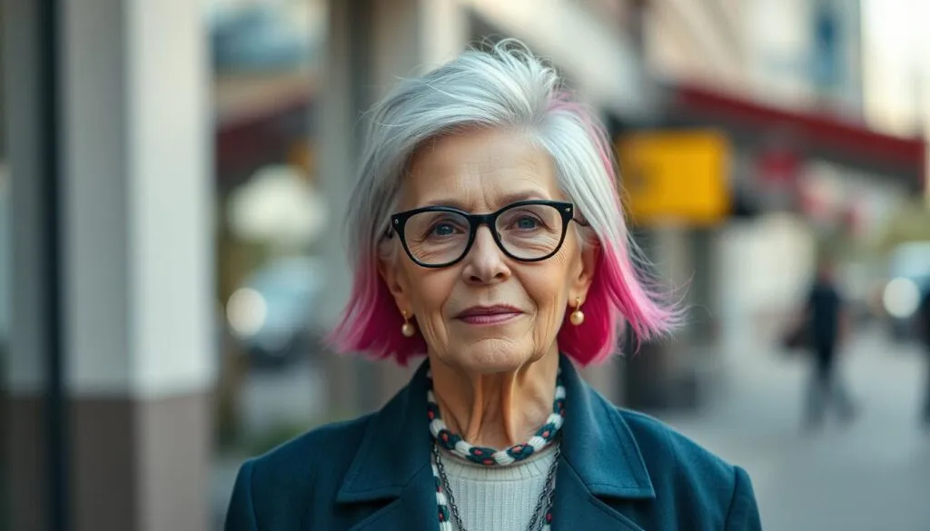 Modische Brillenträgerin Modische Brillenträgerin