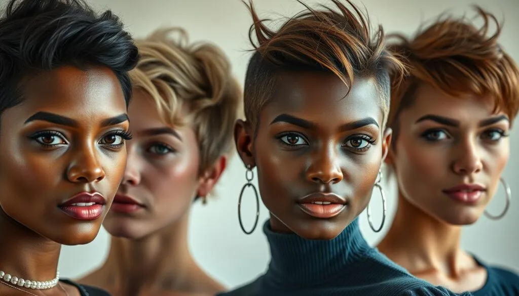 Kurze Haarstyling für verschiedene Gesichtsformen Kurze Haarstyling für verschiedene Gesichtsformen