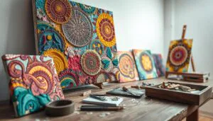 DIY Leinwand Bilder mit Strukturpaste