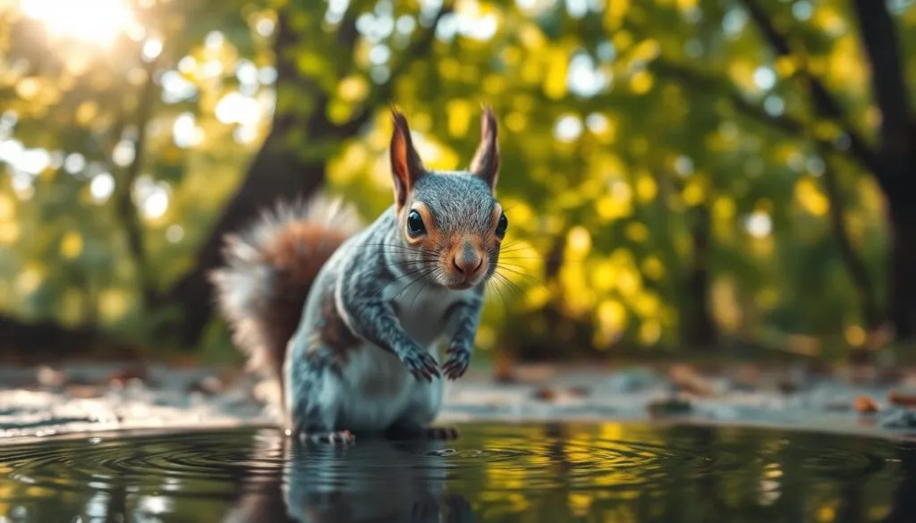 Eichhörnchen Wasserversorgung Eichhörnchen Wasserversorgung