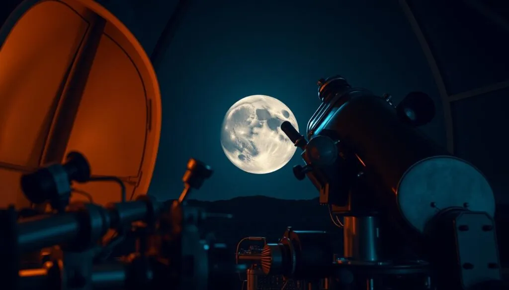 Mondbeobachtung Teleskop Astronomie