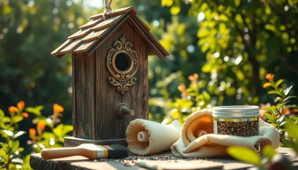 Vogelhaus Reinigung und Pflege