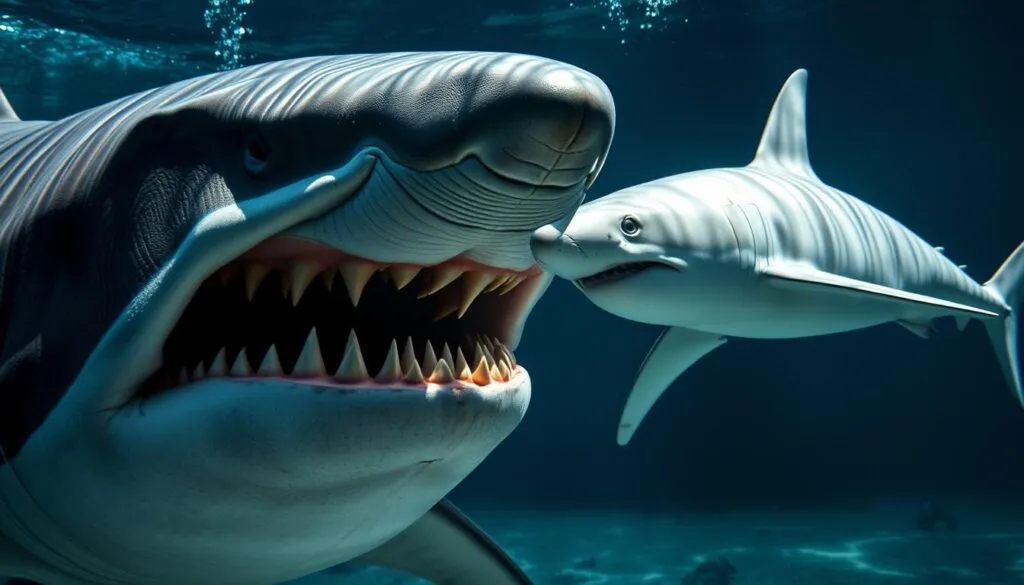 Megalodon vs Weißer Hai