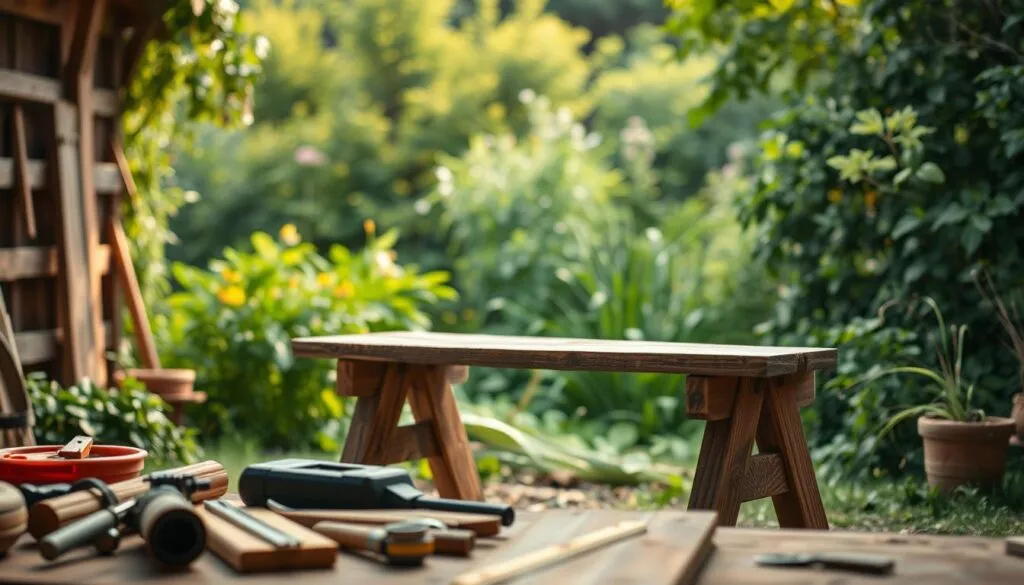 Rustikale Gartenbank bauen Schritt für Schritt Rustikale Gartenbank bauen Schritt für Schritt