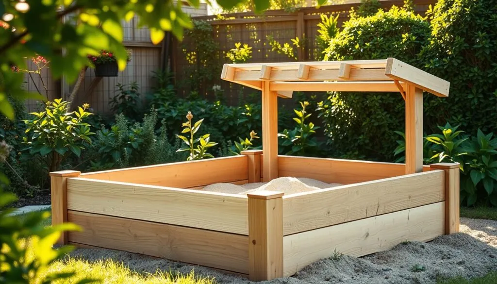 Sandkasten für den Garten Bauanleitung