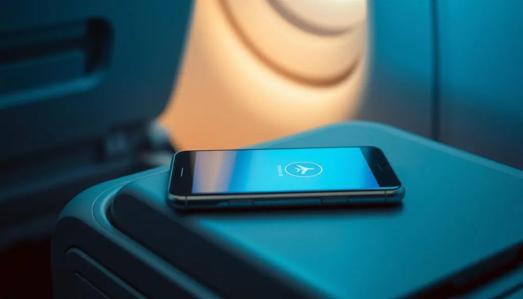 Smartphone im Flugzeug Flugmodus Smartphone im Flugzeug Flugmodus