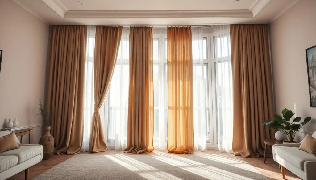 Kombination und Layering von Gardinen