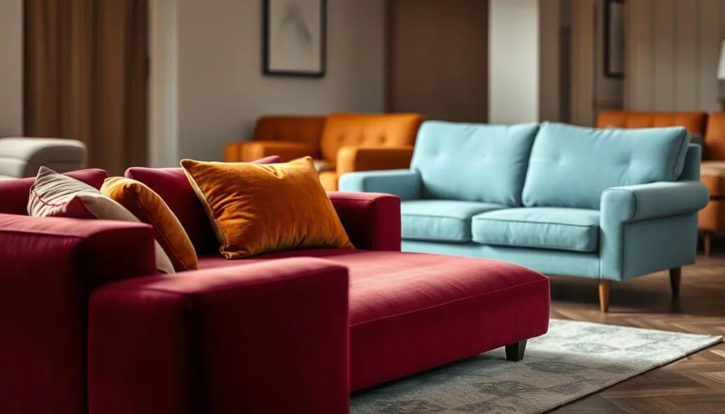 Materialien und Farben für Sofas