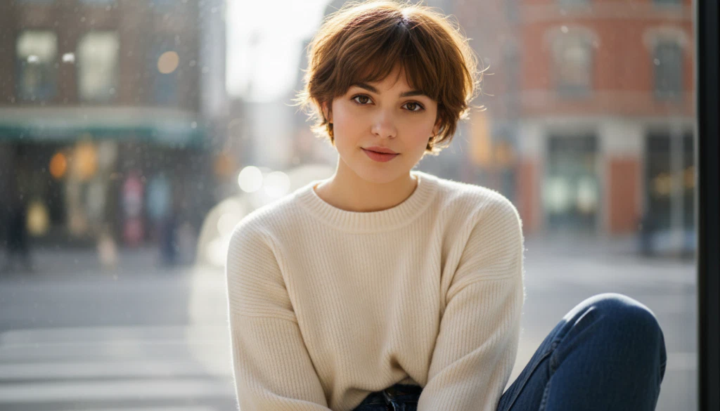 Kurzhaarfrisuren Pixie Cut für runde Gesichter Kurzhaarfrisuren Pixie Cut für runde Gesichter